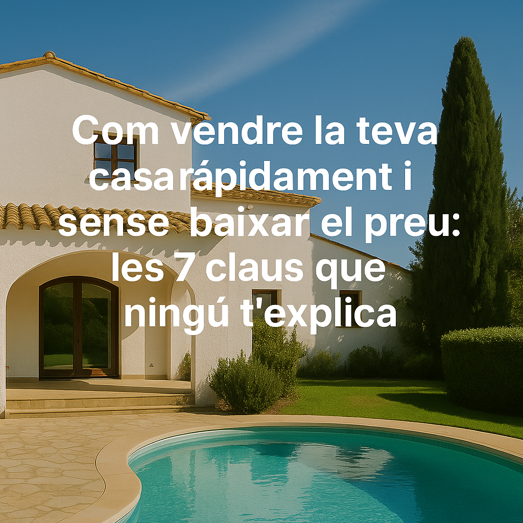 Com vendre la teva casa rápidament i rensense baixar el preu les 7claus que ningú t'explica